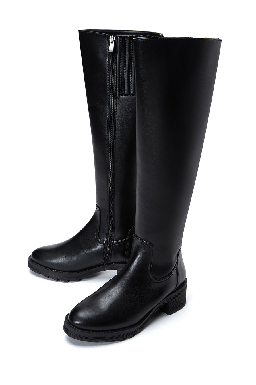 Women's Black Zippered Boots