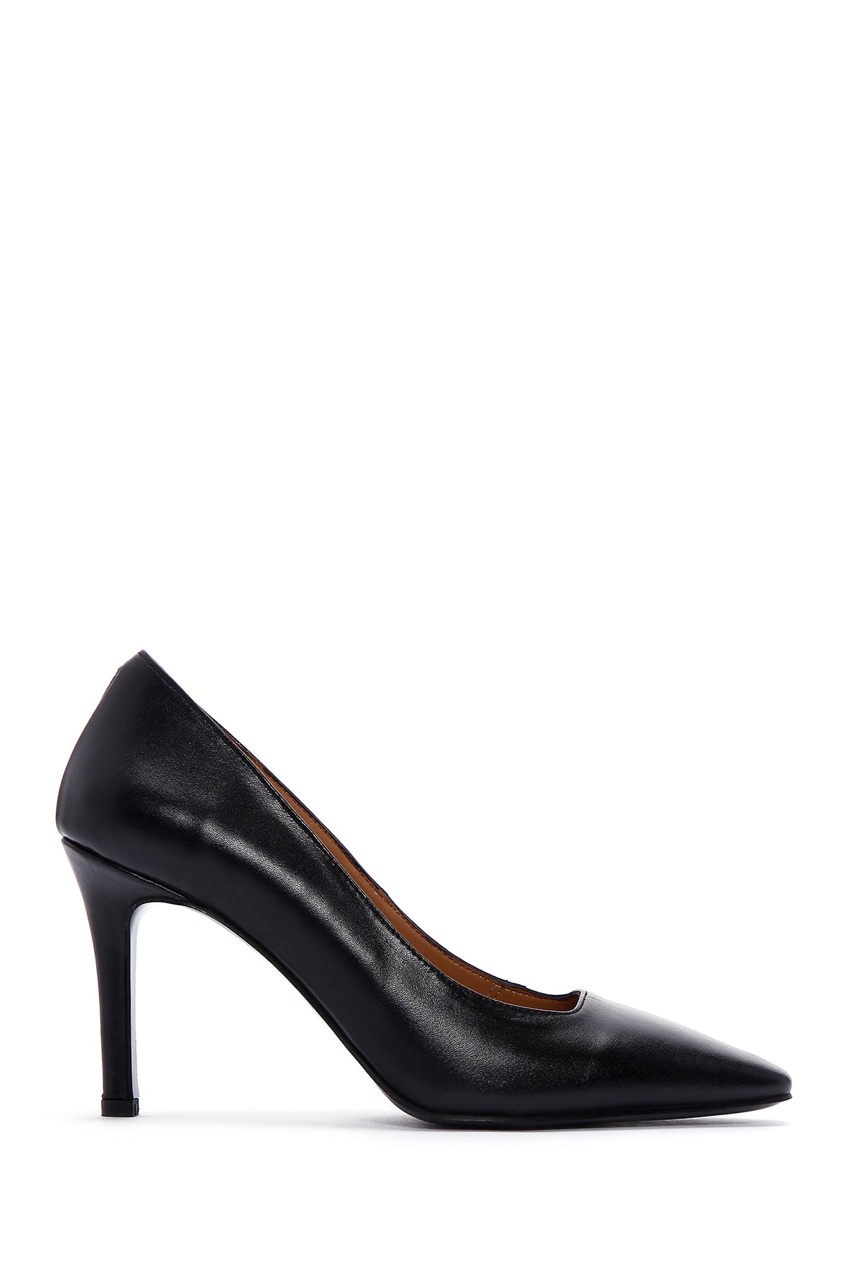 Women's Black Leather Stiletto 21SFD162018 | Derimod