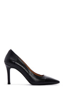 Women's Black Leather Stiletto | Derimod