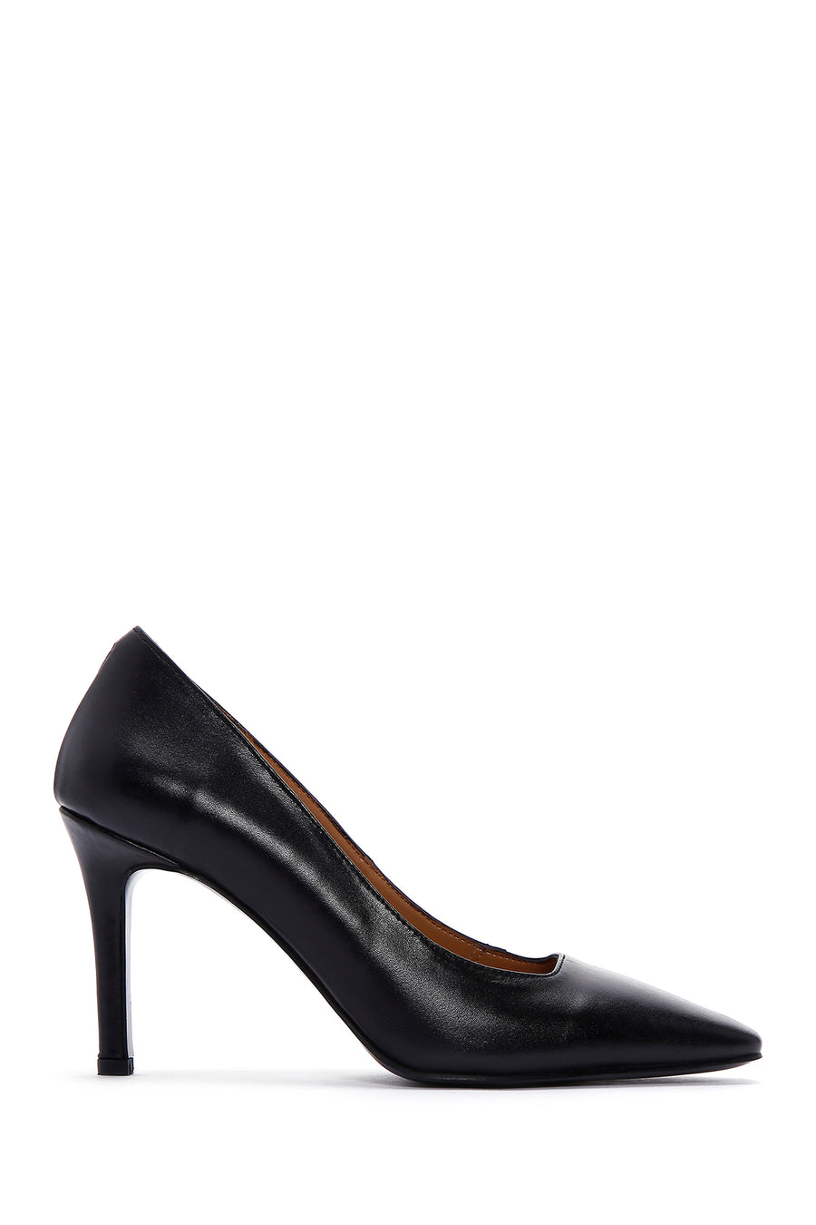 Kadın Siyah Deri Stiletto 21SFD162018 | Derimod