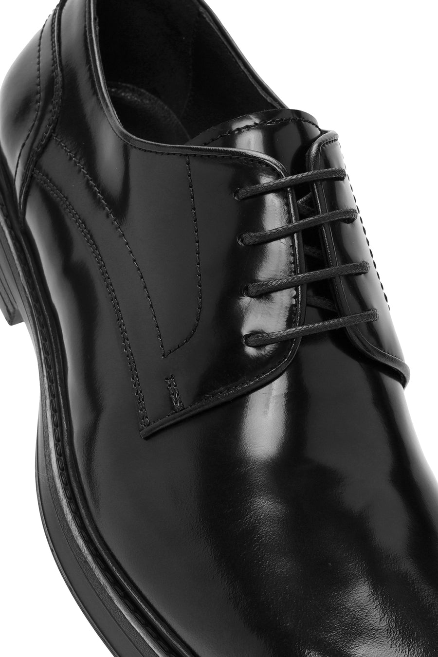 
Men's Black Lace-Up Leather Classic Shoes
