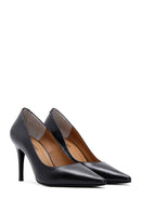 Women's Black Leather Stiletto | Derimod