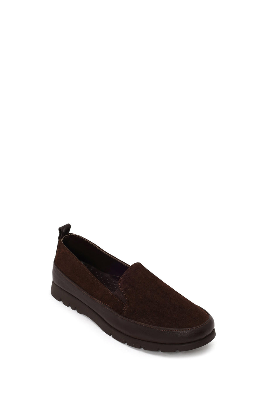 Kadın Kahverengi Süet Deri Konfor Loafer