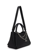 Woman Black Long-Strap Charm Shoulder Bag | Derimod
