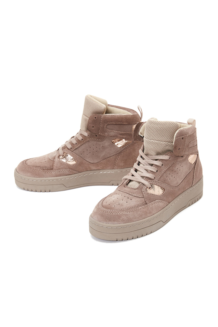 Kadın Vizon Süet Deri Bilekli Sneaker