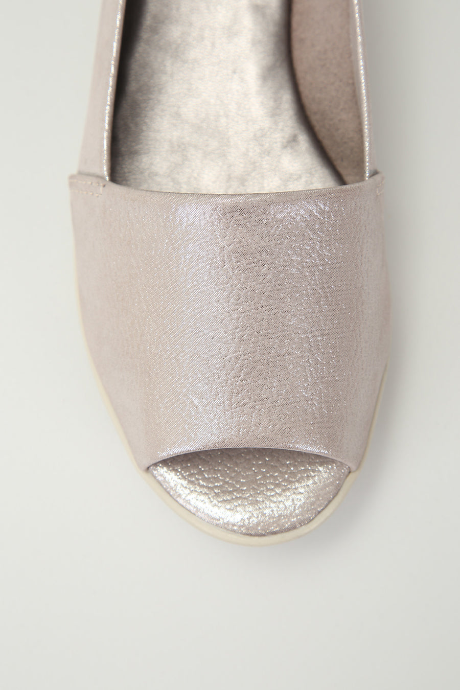 Brown Open Toe Women's Leather Shoes