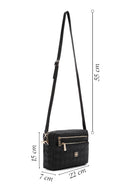 Women's Black Faux Leather Crossbody Bag | Derimod