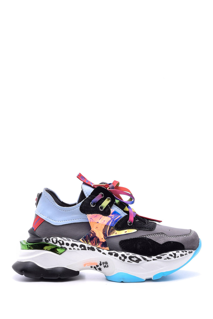 Kadın Renkli Yüksek Tabanlı Sneaker 19WFE227014 | Derimod
