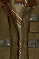 Liberty Woman Khaki Suede Jacket | Derimod