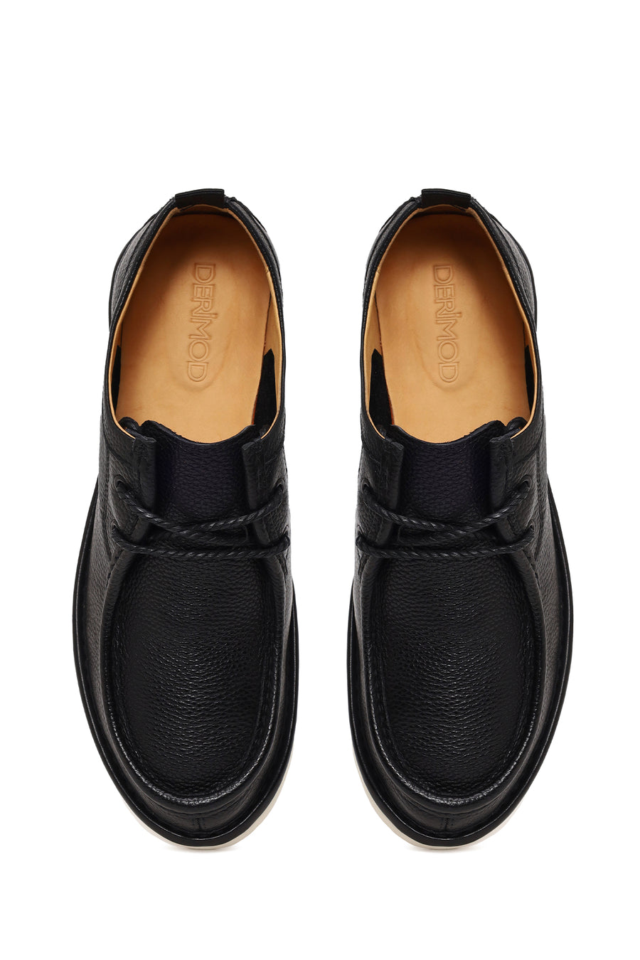 Male Black Lace-up Leather Casual Shoes