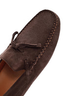 Men's Brown Suede Leather Casual Loafer | Derimod