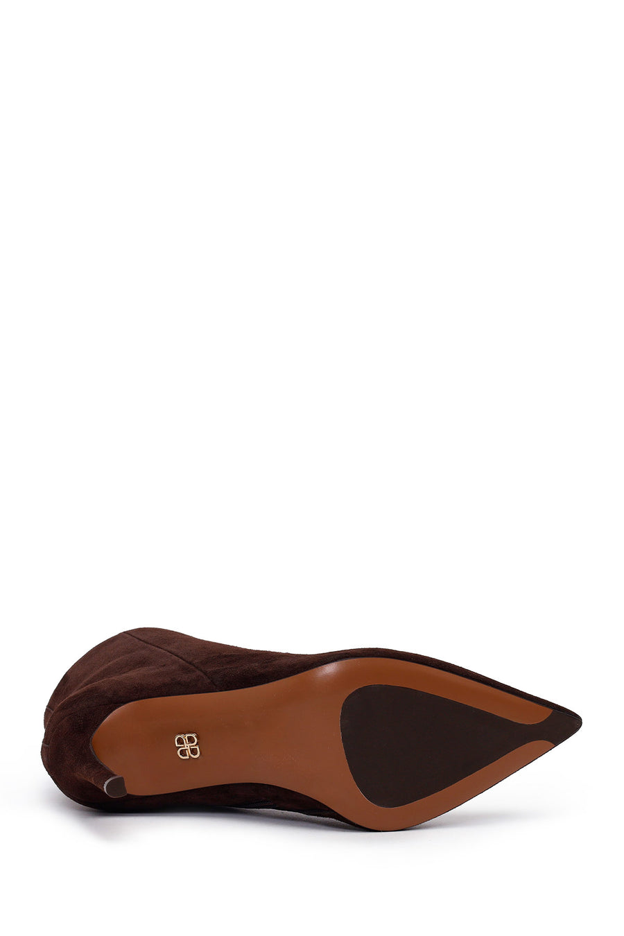 Woman Brown Zip Closure Thin-Heeled Suede Boots