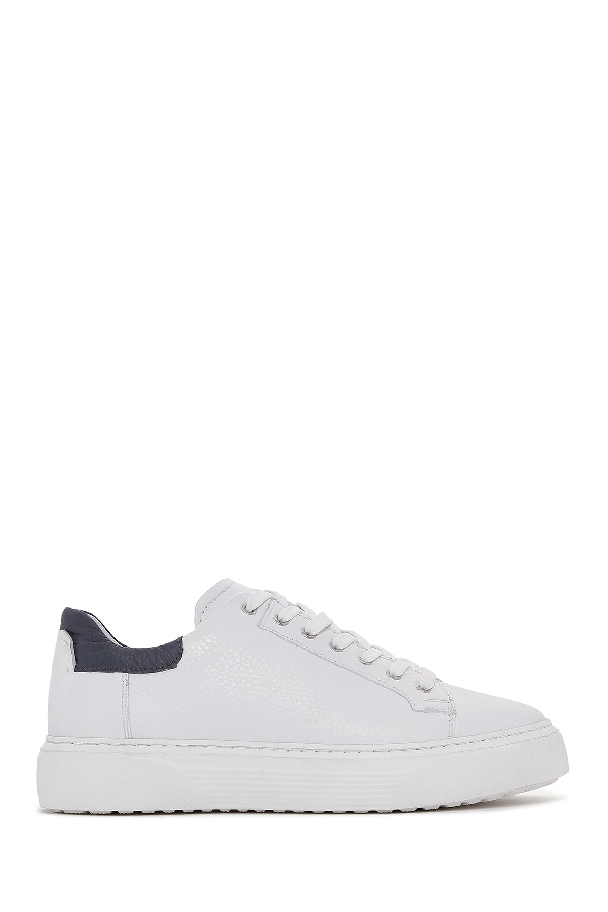 Men's White Lace-up Leather Sneaker 23WFD660618 | Derimod