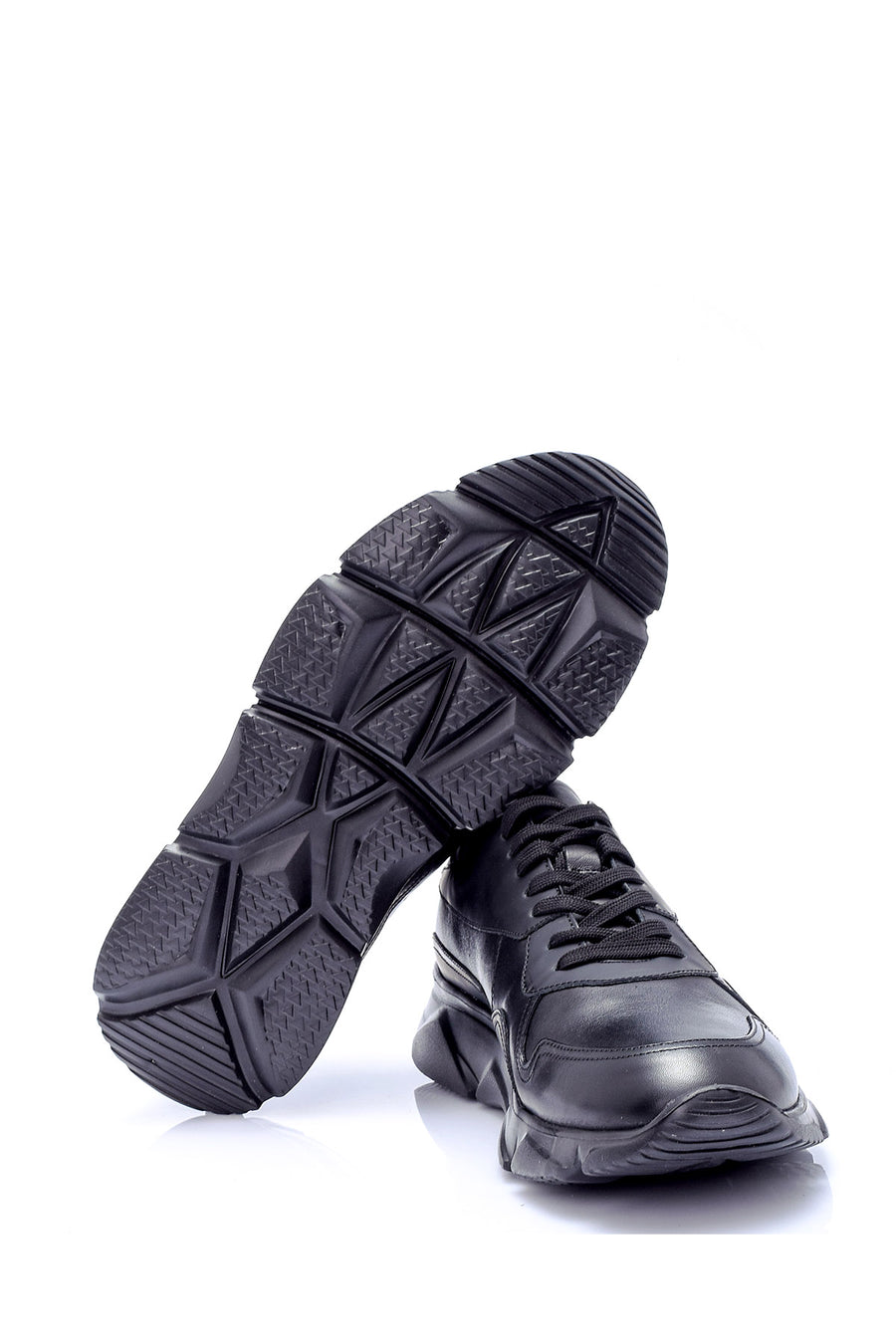 Men's Leather High-Sole Sneaker