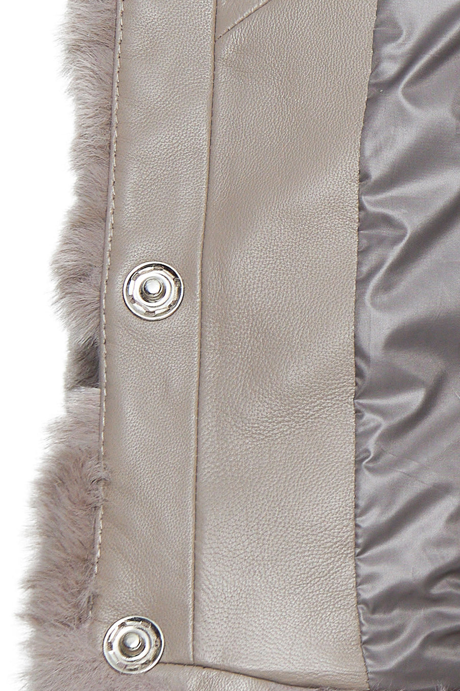 Melrose Women's Mink Teddy Leather Coat