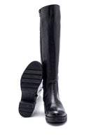 Women's Zippered Mid-Heel Boots | Derimod