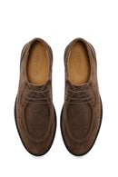 Male Beige Lace-Up Thick-Soled Suede Casual Shoes | Derimod