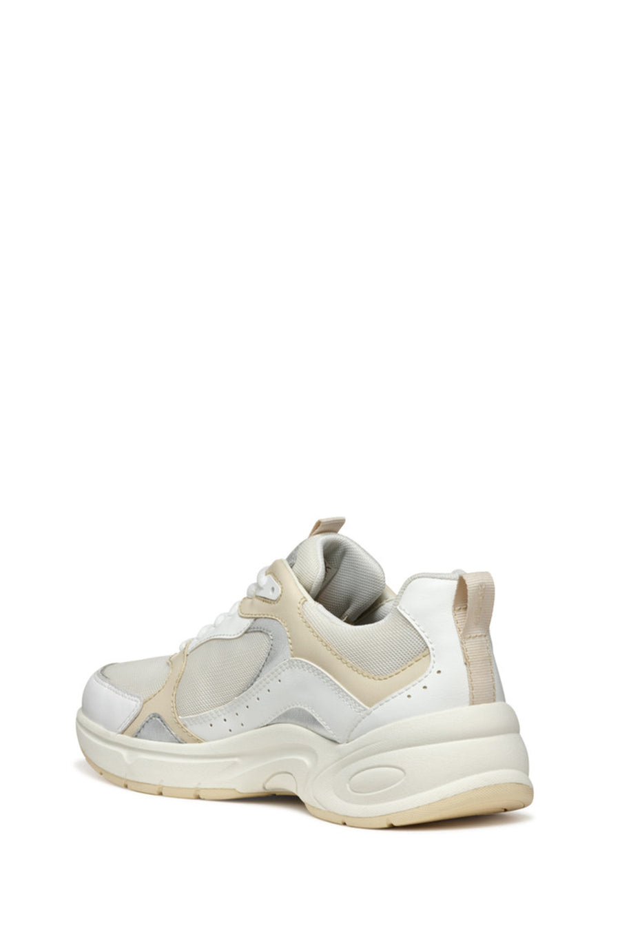 Geox Kadın Beyaz Zarvia Bağcıklı Kalın Tabanlı Deri Sneaker