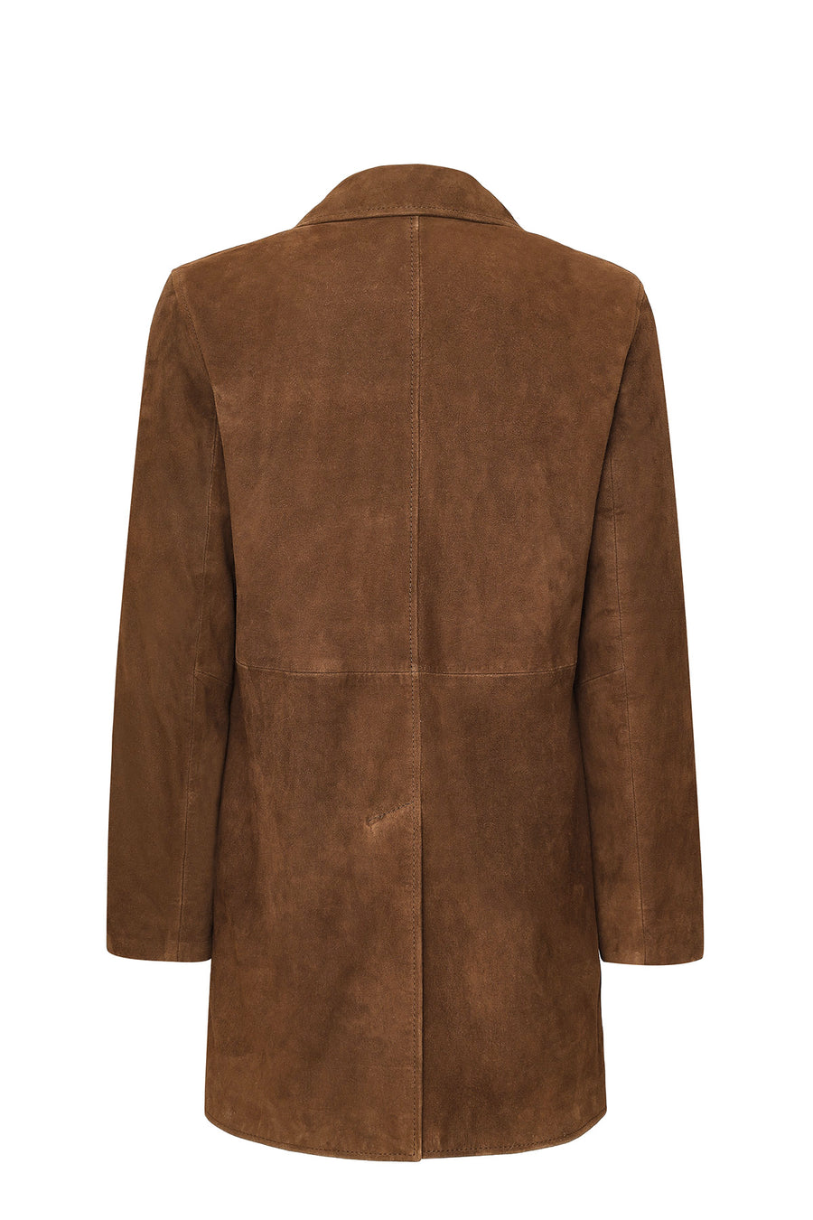 Pamela Women's Brown Suede Leather Coat
