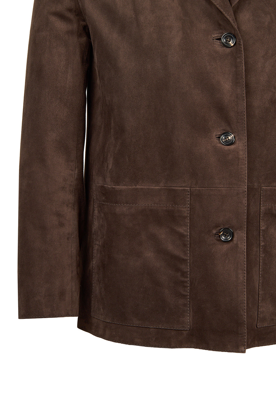 Gloria Woman Brown Oversize Suede Leather Jacket