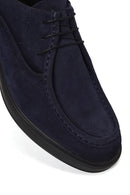 Male Navy Lace-up Suede Casual Shoes | Derimod