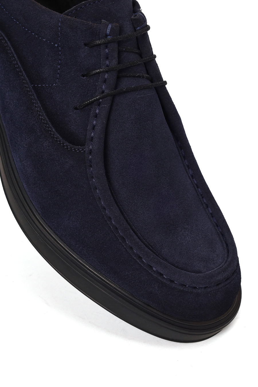 Male Navy Lace-up Suede Casual Shoes