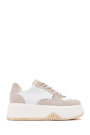 Women's Beige Thick Soled Sneaker | Derimod