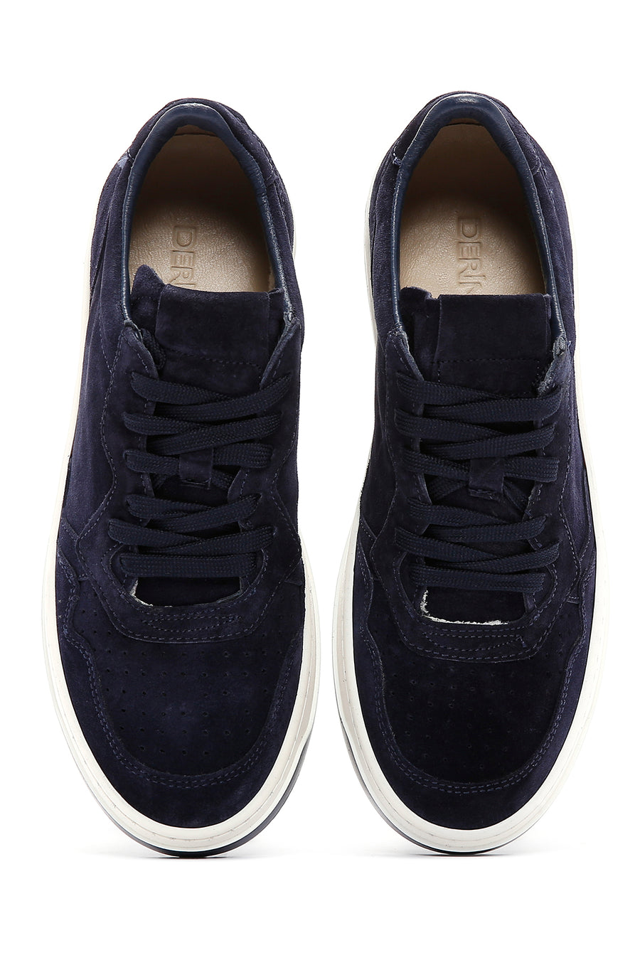 Erkek Lacivert Süet Deri Sneaker