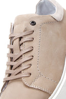 Men's Beige Suede Leather Sneaker | Derimod