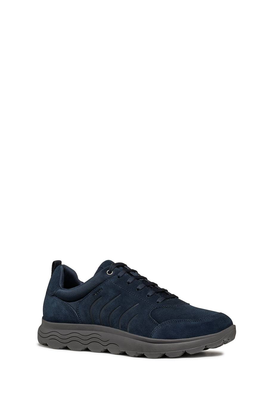 Geox Erkek Lacivert Spherica Bağcıklı Süet Deri Sneaker