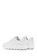 Geox Men's White Spherica Ecub Lace-Up Leather Sneaker | Derimod