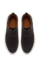 Men's Brown Lace-Up Thick-Soled Leather Casual Shoes | Derimod