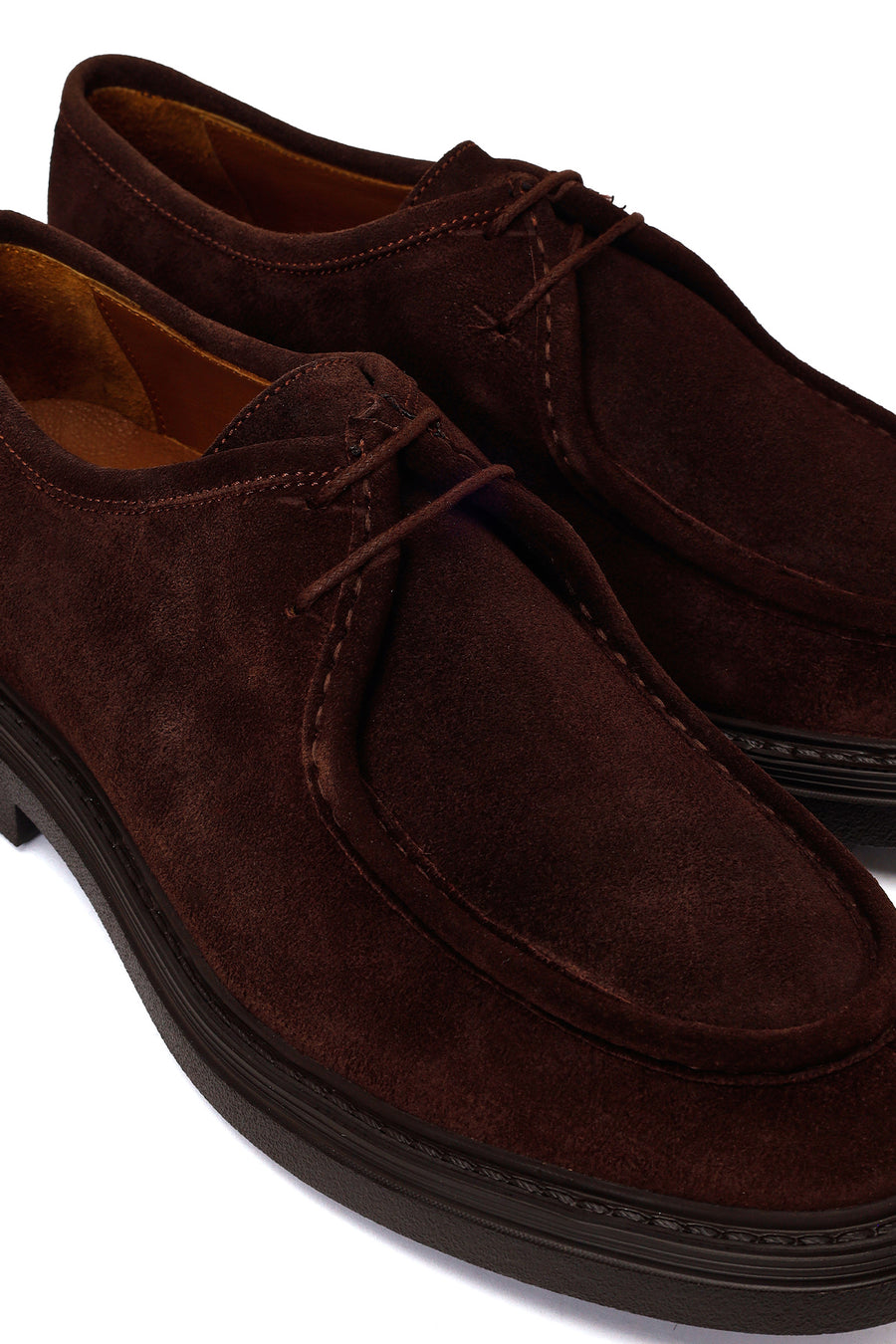 Male Brown Lace-up Suede Casual Shoes
