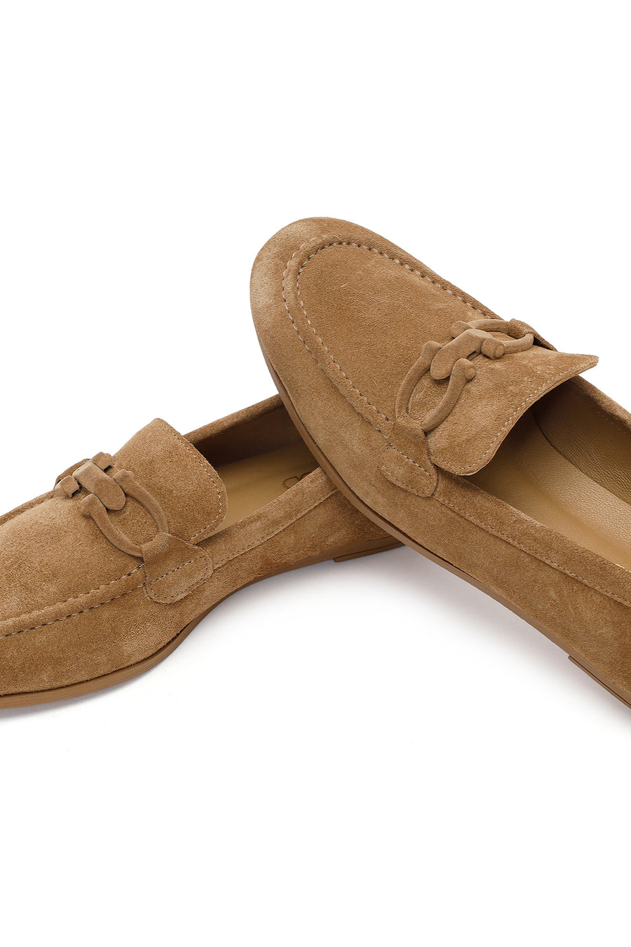 Women's Tan Suede Leather Loafer