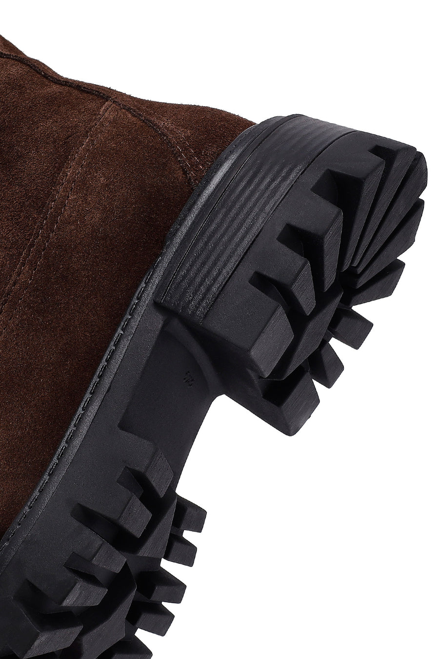 Woman Brown Thick-Soled Suede Boots