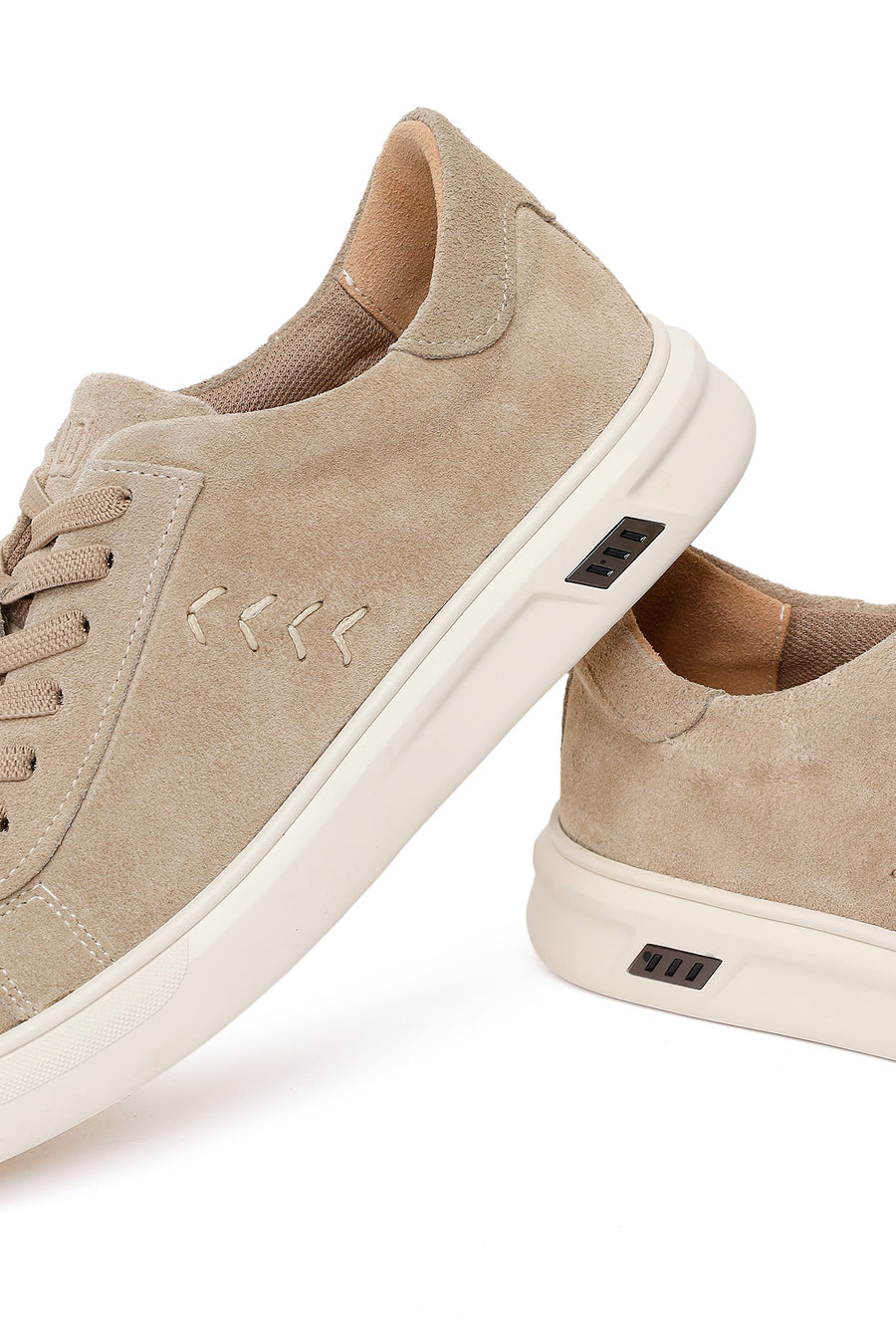 Male Beige Lace-up Suede Leather Sneaker