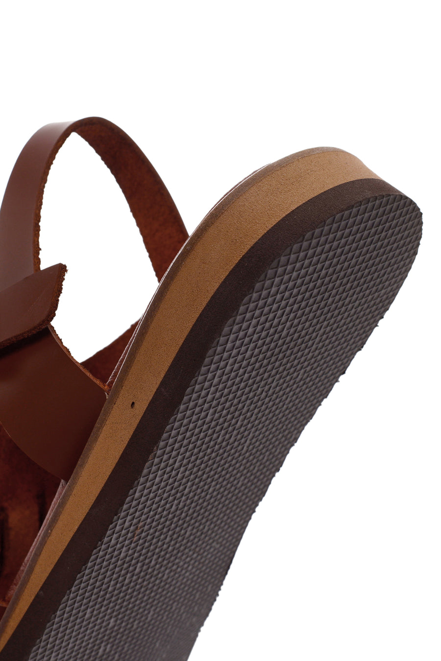 Women's Brown Ankle Strap Leather Comfort Sandals