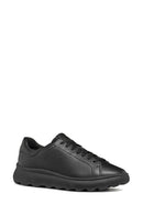 Geox Men's Black Spherica Ec4.1 Lace-Up Leather Sneakers | Derimod