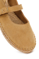 Kadın Camel Tokalı Süet Deri Espadril | Derimod