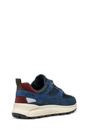 Geox Men Navy U Spherica 4X4 B Abx C - Suede Lace-Up Thick-Soled Fabric Sneaker | Derimod