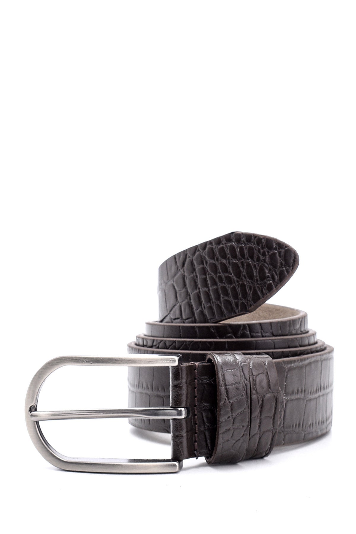 Men's Crocodile Patterned Belt 19WAD12025E3 | Derimod