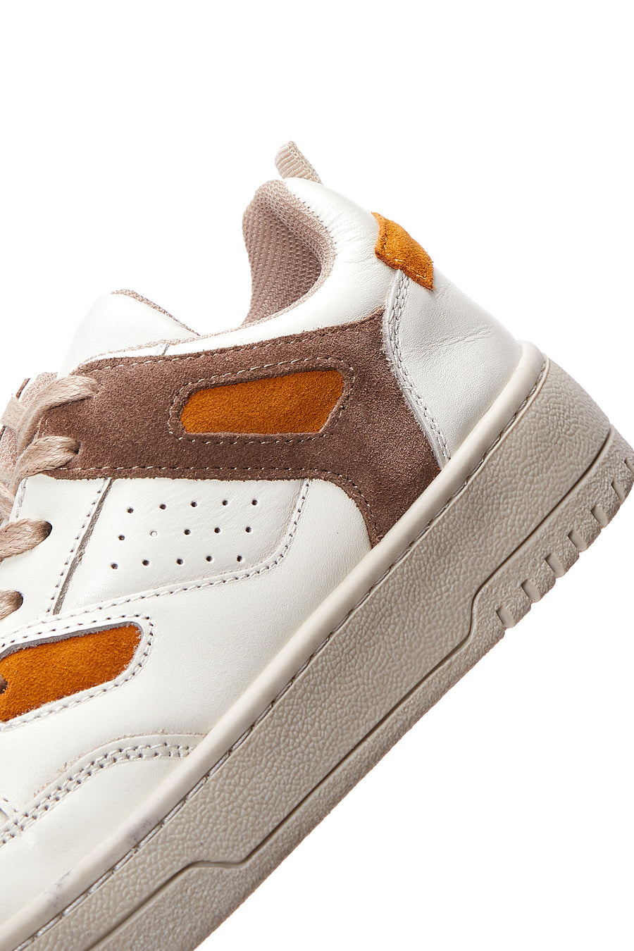Kadın Bej Deri Süet Detaylı Sneaker