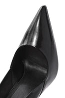 Women's Black High Thin Heel Leather Stiletto | Derimod