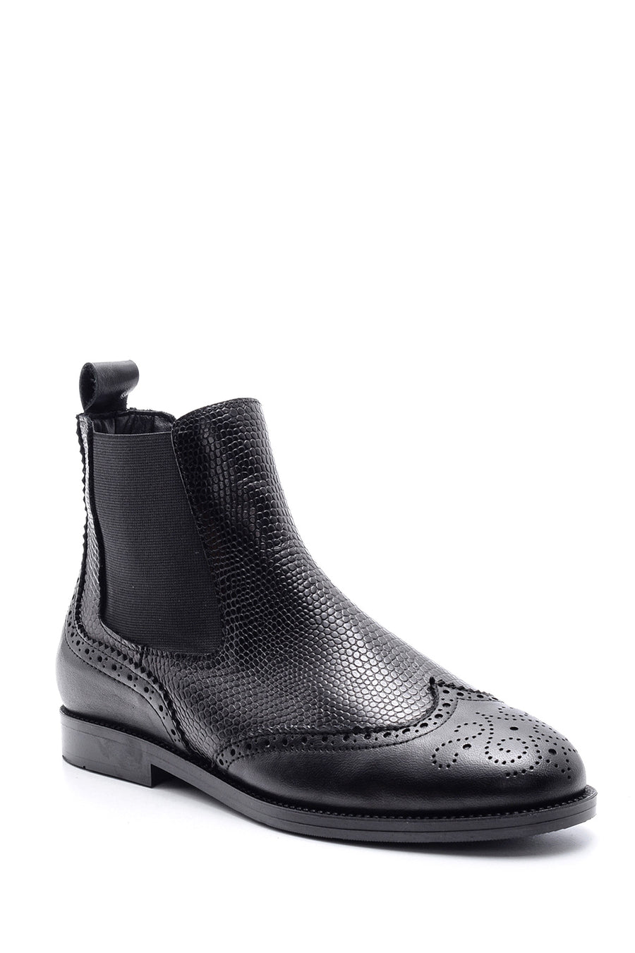Women's Snakeskin Patterned Leather Boots