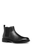 Geox Men's Black Walk Pleasure Leather Chelsea Boots | Derimod