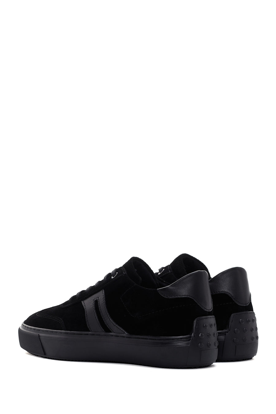 Men's Black Suede Leather Sneaker