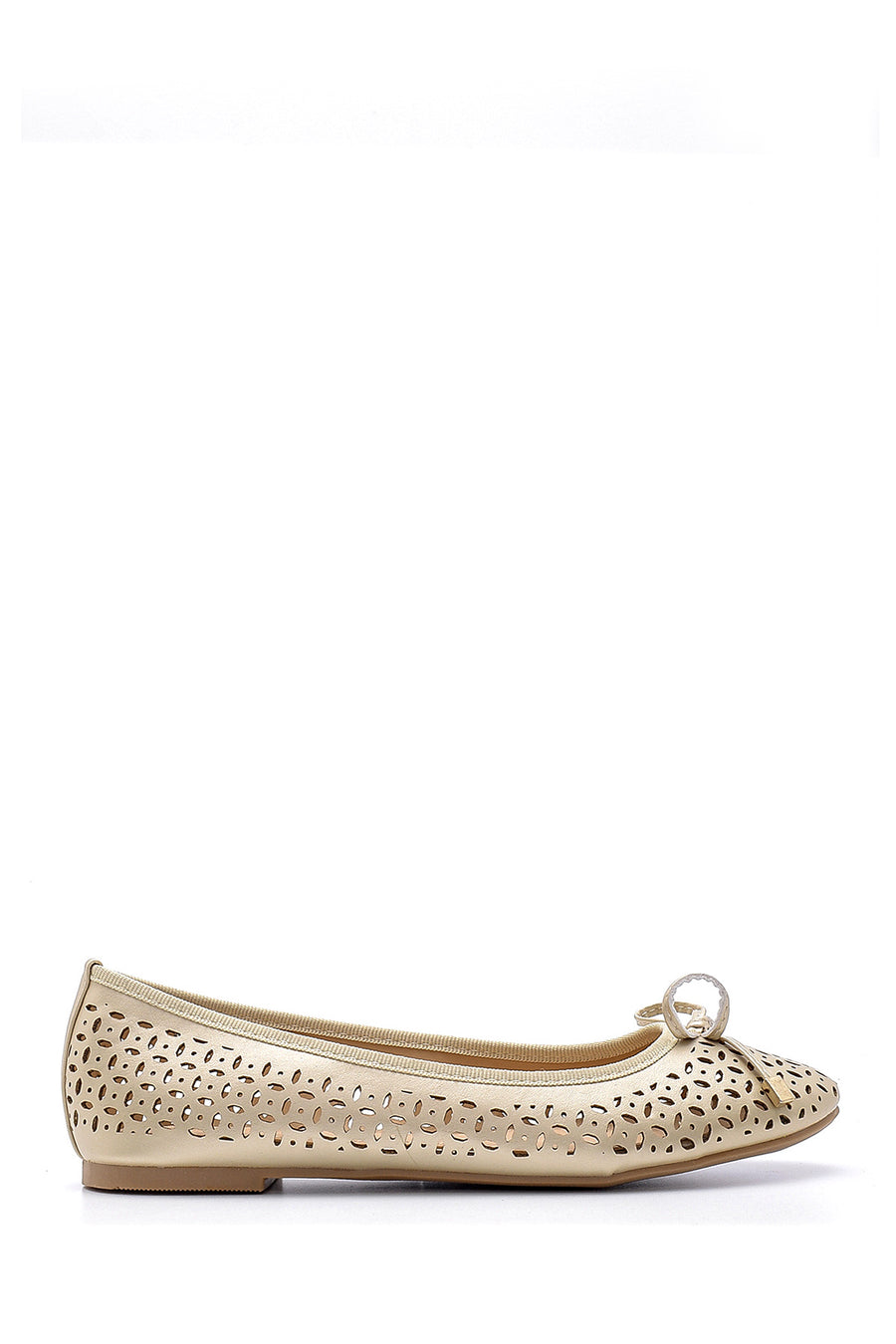 Women's Gold Bow Ballerina Ballet 20SFE180618 | Derimod