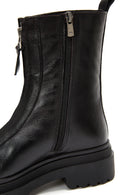 Women's Black Zipper Boots | Derimod