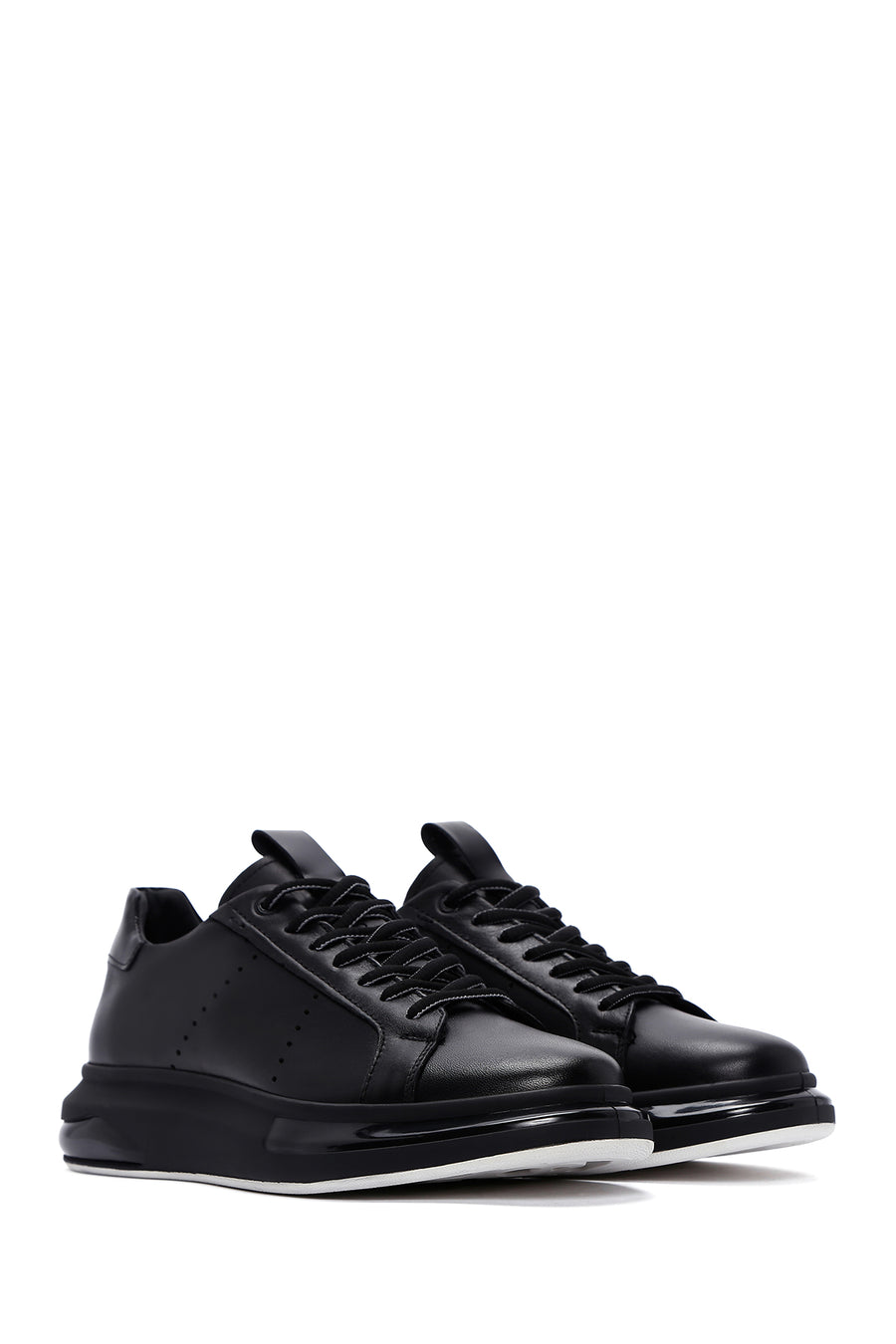 Men's Black Leather Casual Shoes