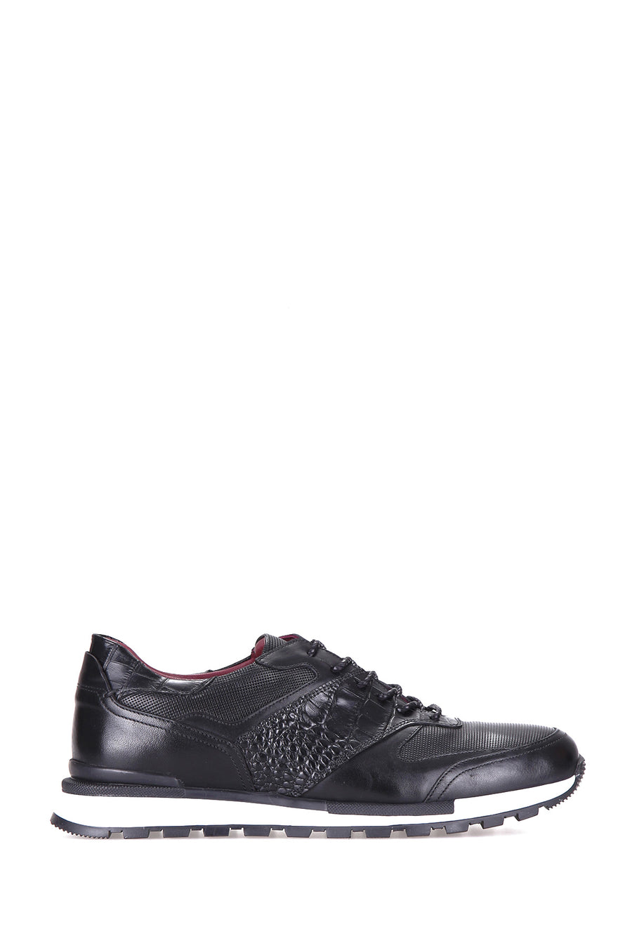 Crocodile Patterned Men's Leather Sneaker
